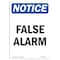 Signmission OSHA Notice, 5" Height, False Alarm Sign, 5" X 3.5", Portrait OS-NS-D-35-V-12478 - alternate 1